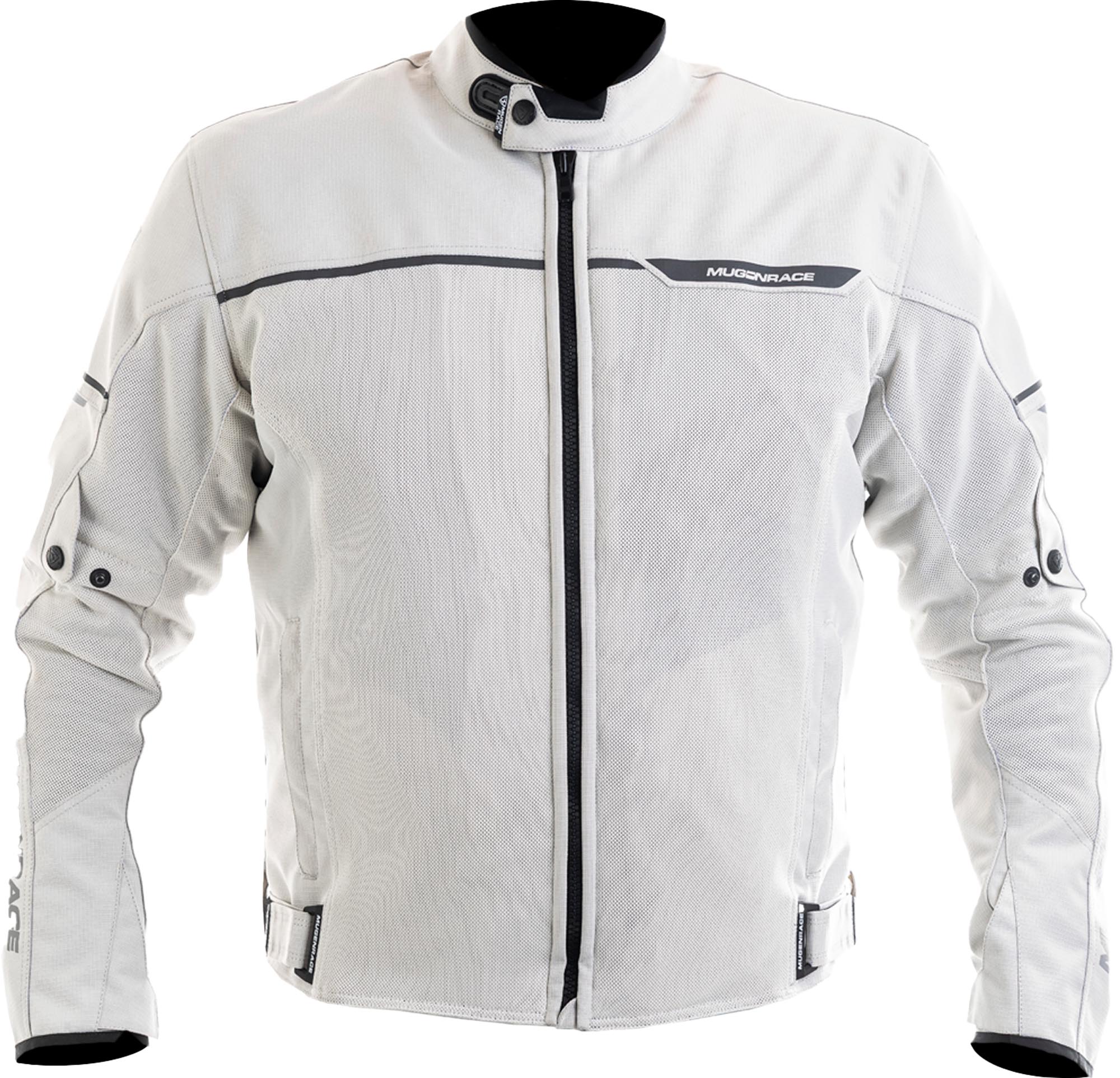MUGENRACE Ventilator Motorrad Textiljacke hellgrau 5XL Abbildung 1