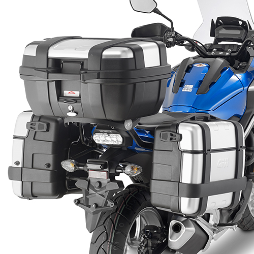 GIVI Trekker 33 Monokey Aluminiumtopplåda / sidopannier set silver/svart 66 Ltr. Figur 4