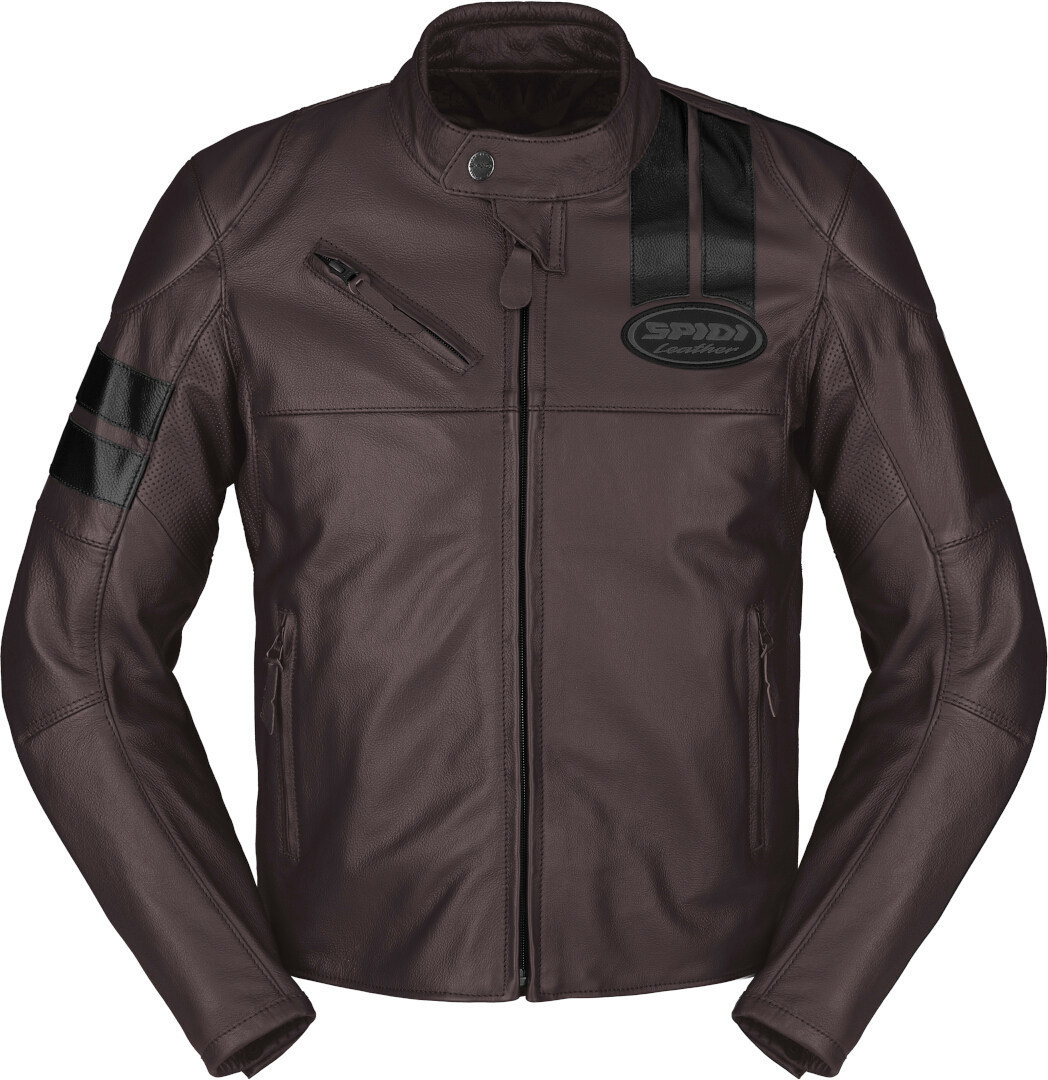 Spidi Roar Motorcycle Leather Jacket dark red/black 58 Figure 1