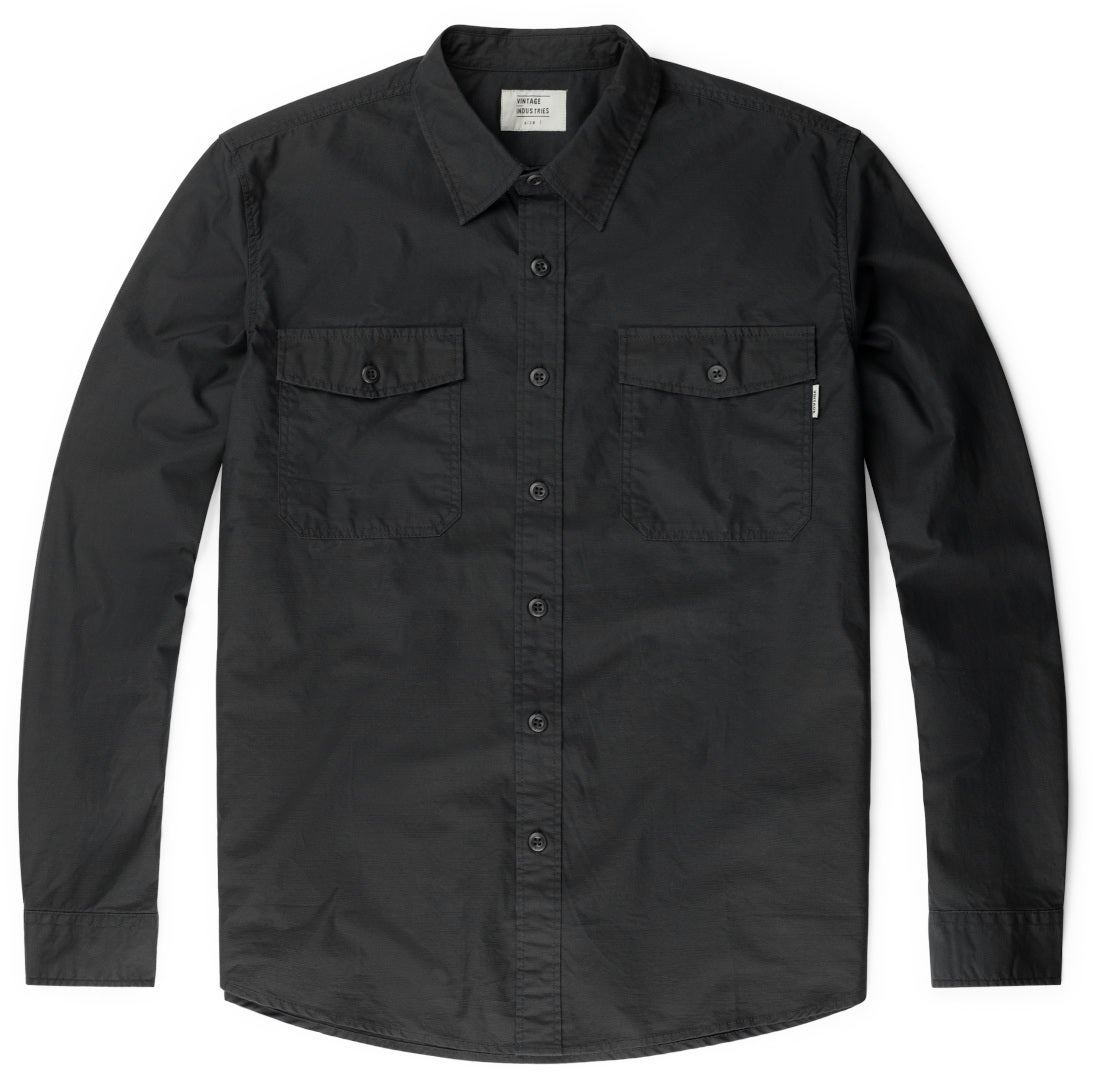 Vintage Industries Boston Camicia nero M Figura 1