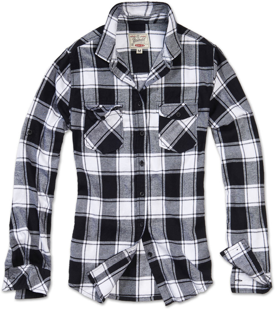 Brandit Amy Flanell Ladies Tricou alb/negru 5XL Figura 2