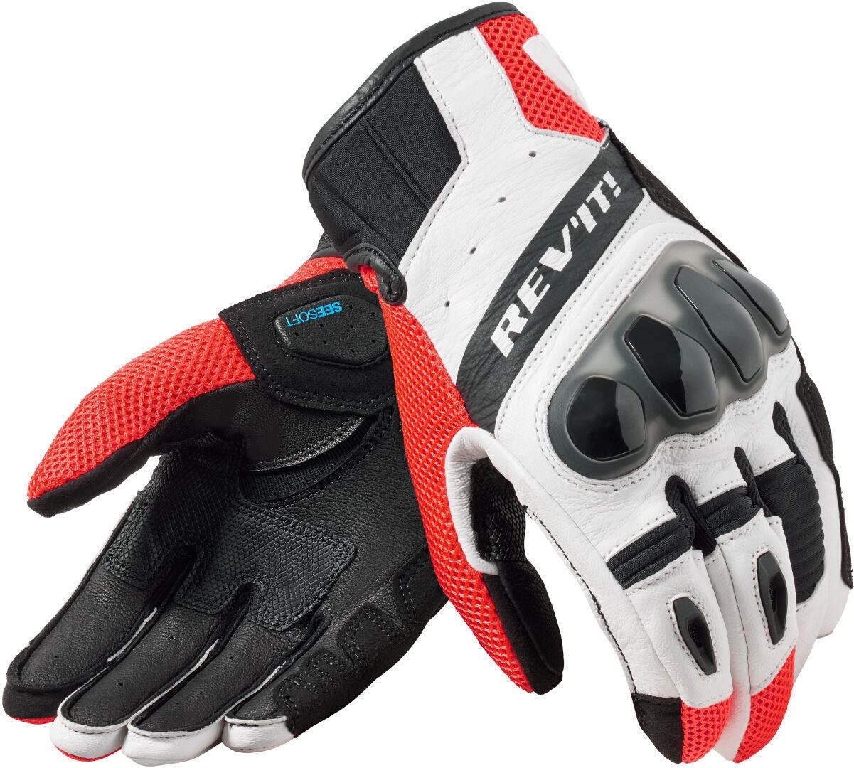 Revit Ritmo Motorrad Handschuhe weiß/rot/schwarz M Abbildung 1