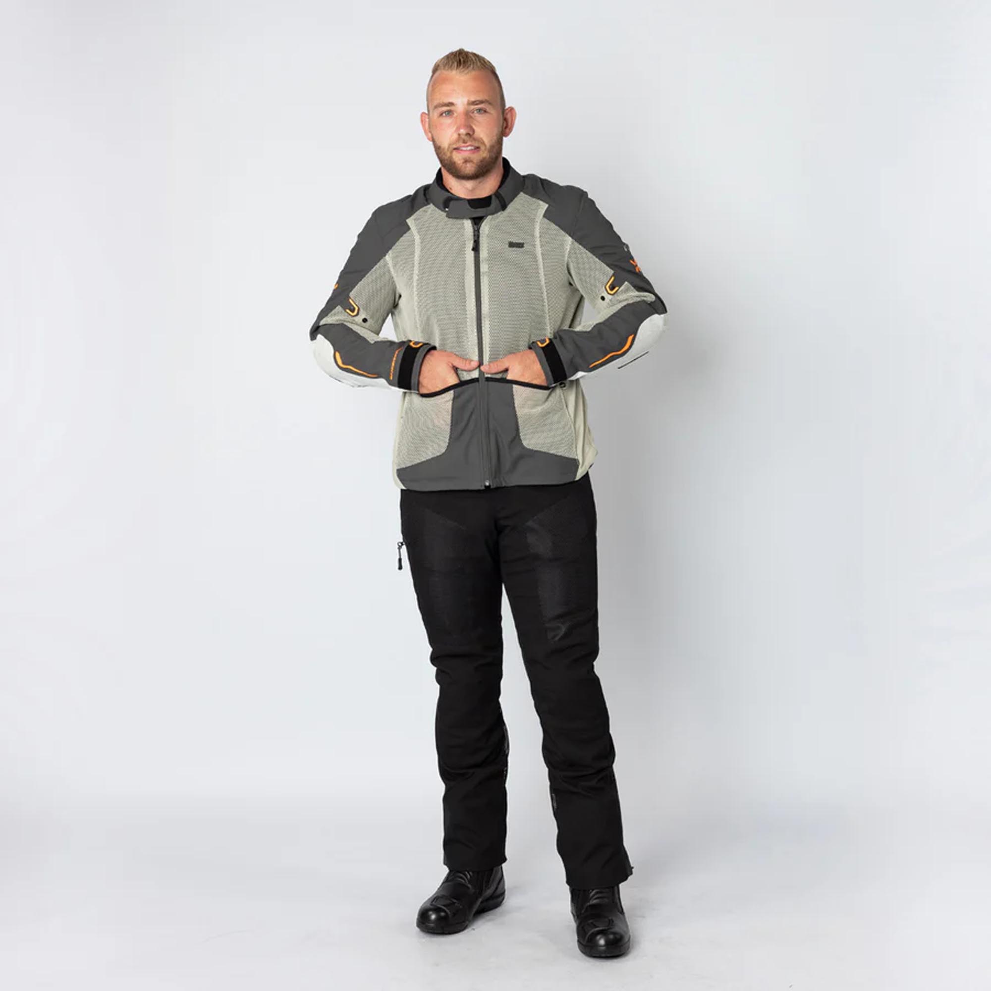 IXS Tourster-Big Air 1.0 Mesh Motorcycle Textile Jacket grey/beige M Figure 3