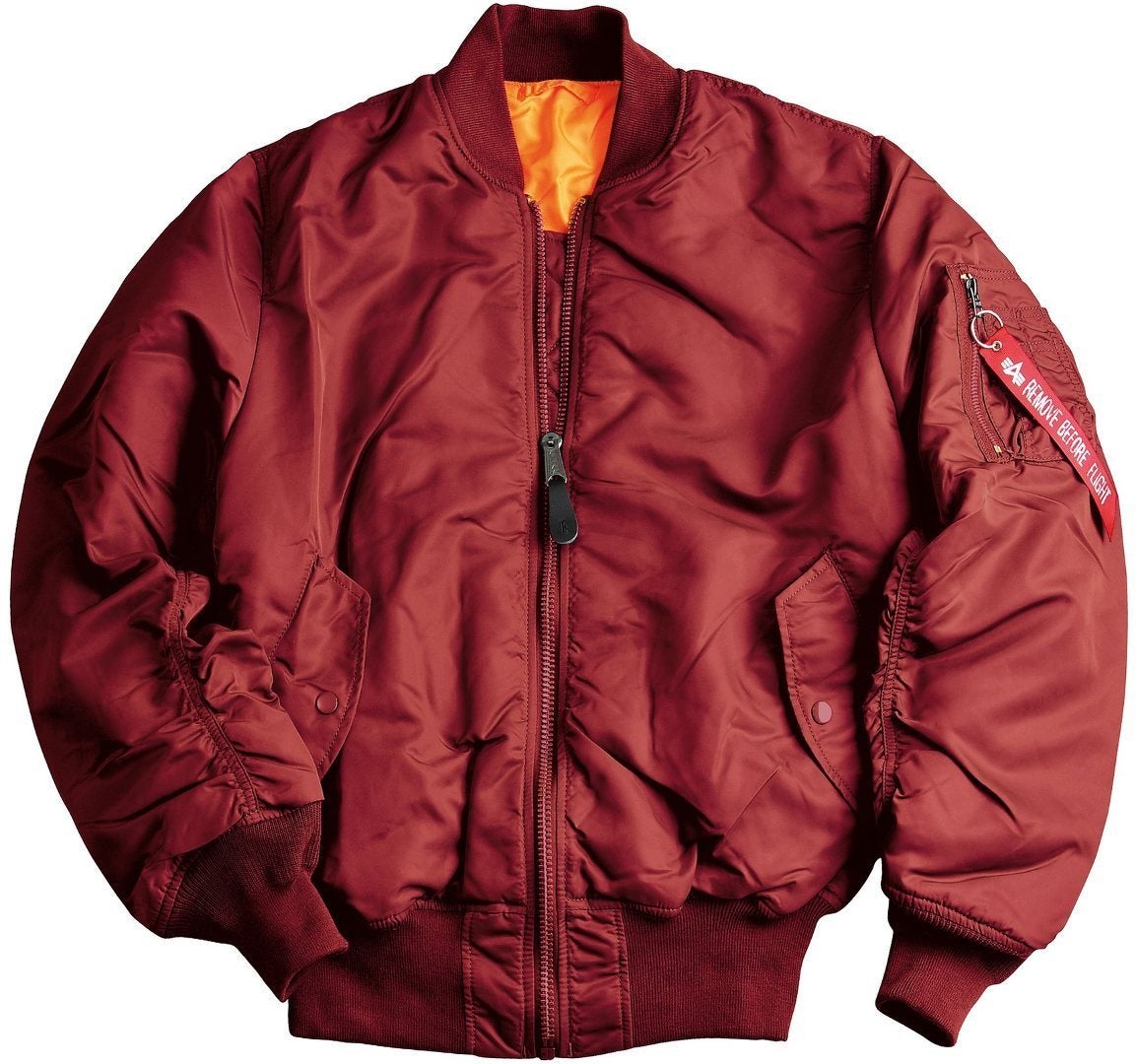 Alpha Industries MA-1 Giacca Rosso Borgogna M Figura 1