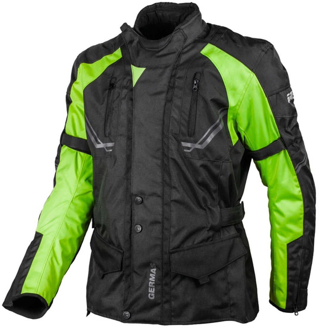 GMS Taylor Motorcycle Textile Jacket black/yellow 7XL Figure 1
