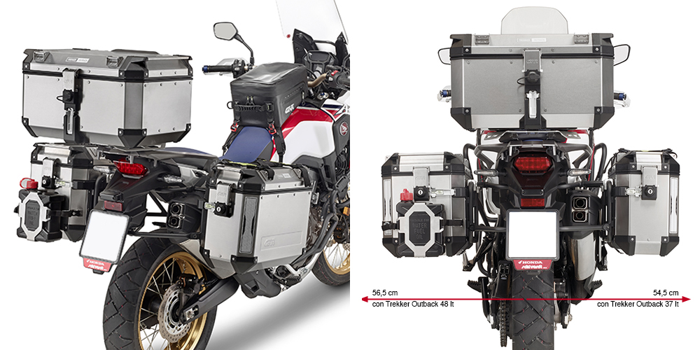 GIVI Stahlrohr-Seitenkofferträger für Trekker Outback Monokey Koffer für Honda Modelle (s. Beschreibung) Figur 1