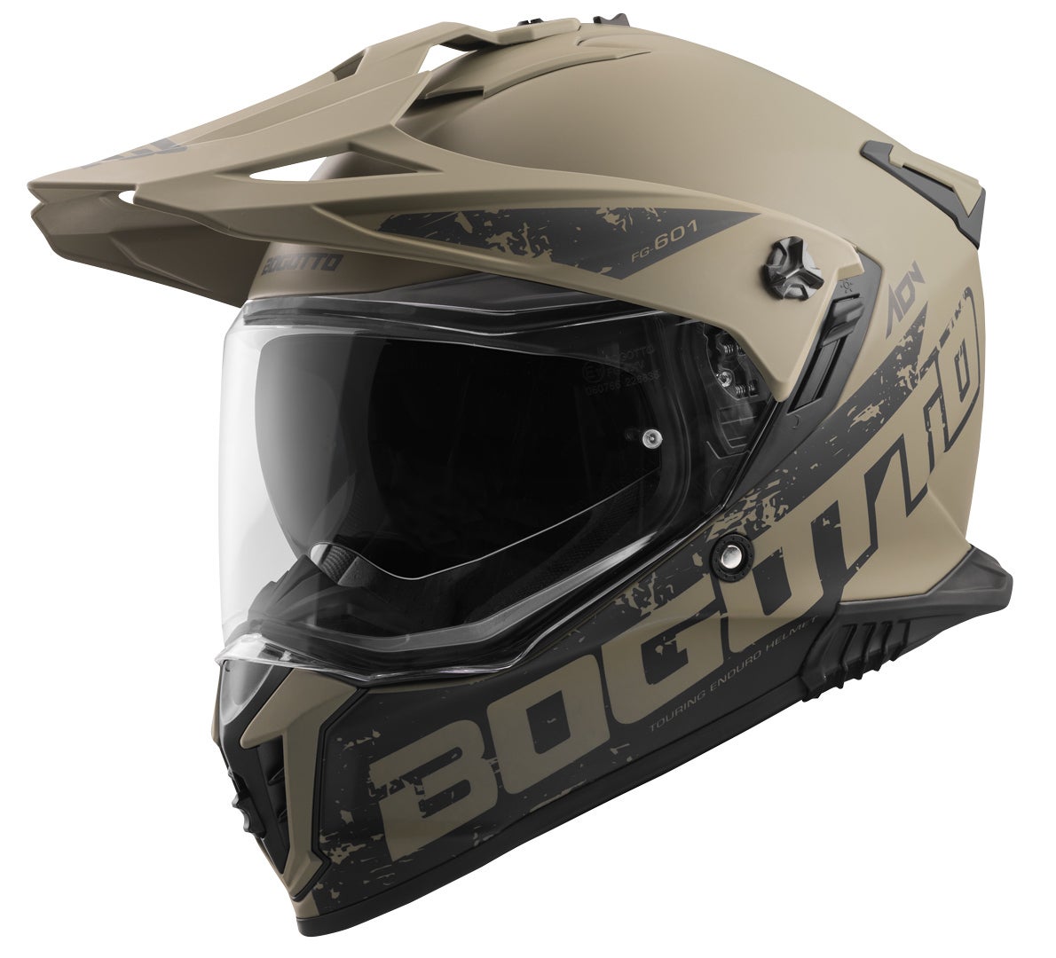 Bogotto FG-601 Duo Glasvezel Enduro Helm Brown Matt L Figuur 2