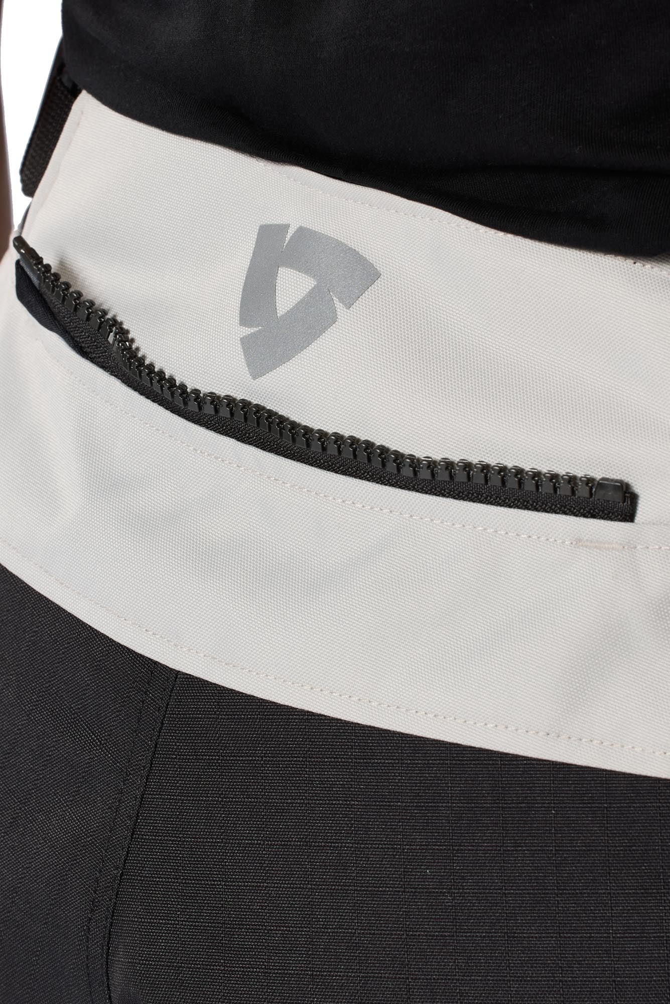 Side view of Revit Outback 5 Bicolor H2O waterproof Ladies Motorcycle Textile Pants