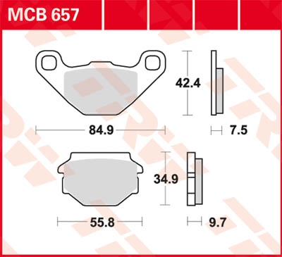 TRW Lucas Bremsbelag MCB657 Figur 1