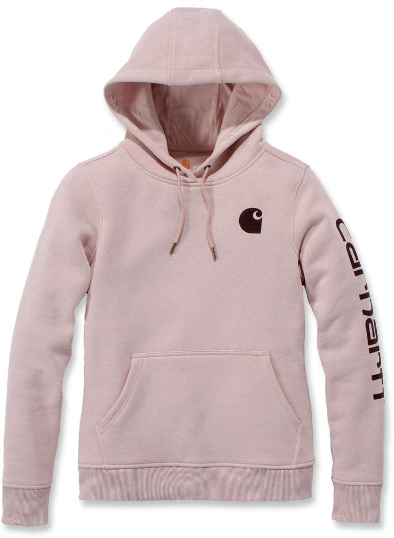 Carhartt Clarksburg Logo Sweat à capuche pour dames rose S Figure 1