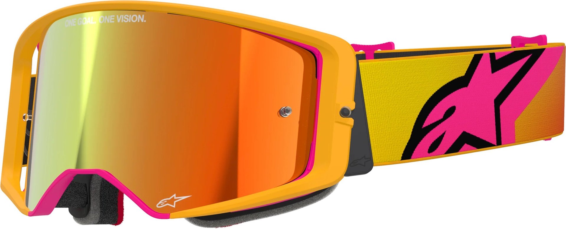 Alpinestars Supertech Corp Absolute Vision Mirror Motocross Brille Apelsin Figur 1