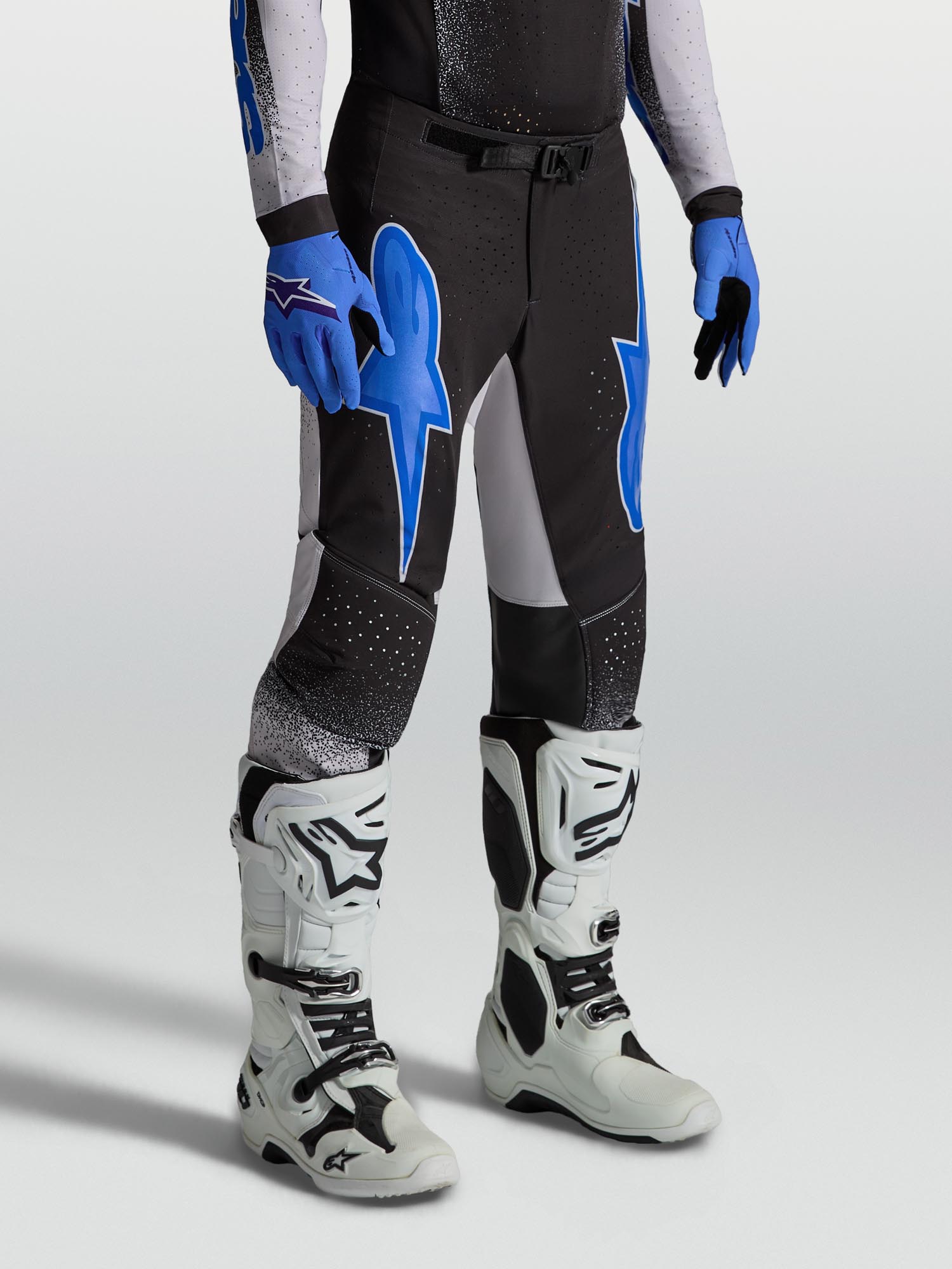 Alpinestars Supertech Hiten AFD Motocross Hose schwarz/blau/lila 30 Abbildung 4