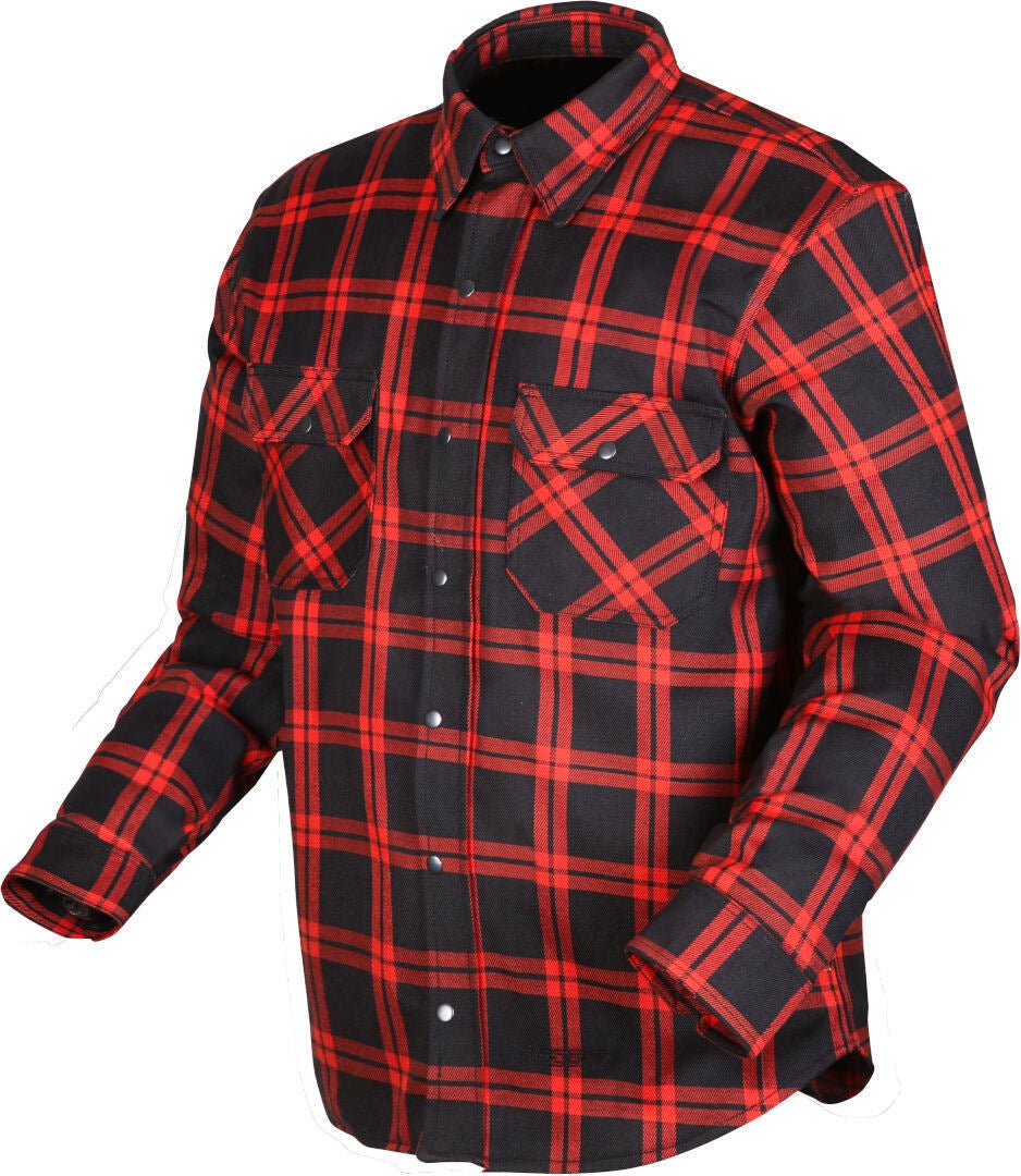 Modeka Colden Motorrad Hemd schwarz/rot XXL Abbildung 1