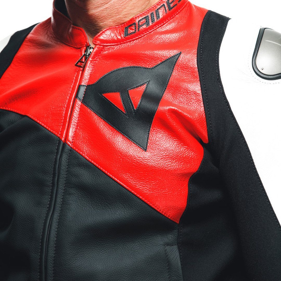 Dainese Sportiva Motorcycle Leather Jacket black/red/white 60 Figure 7