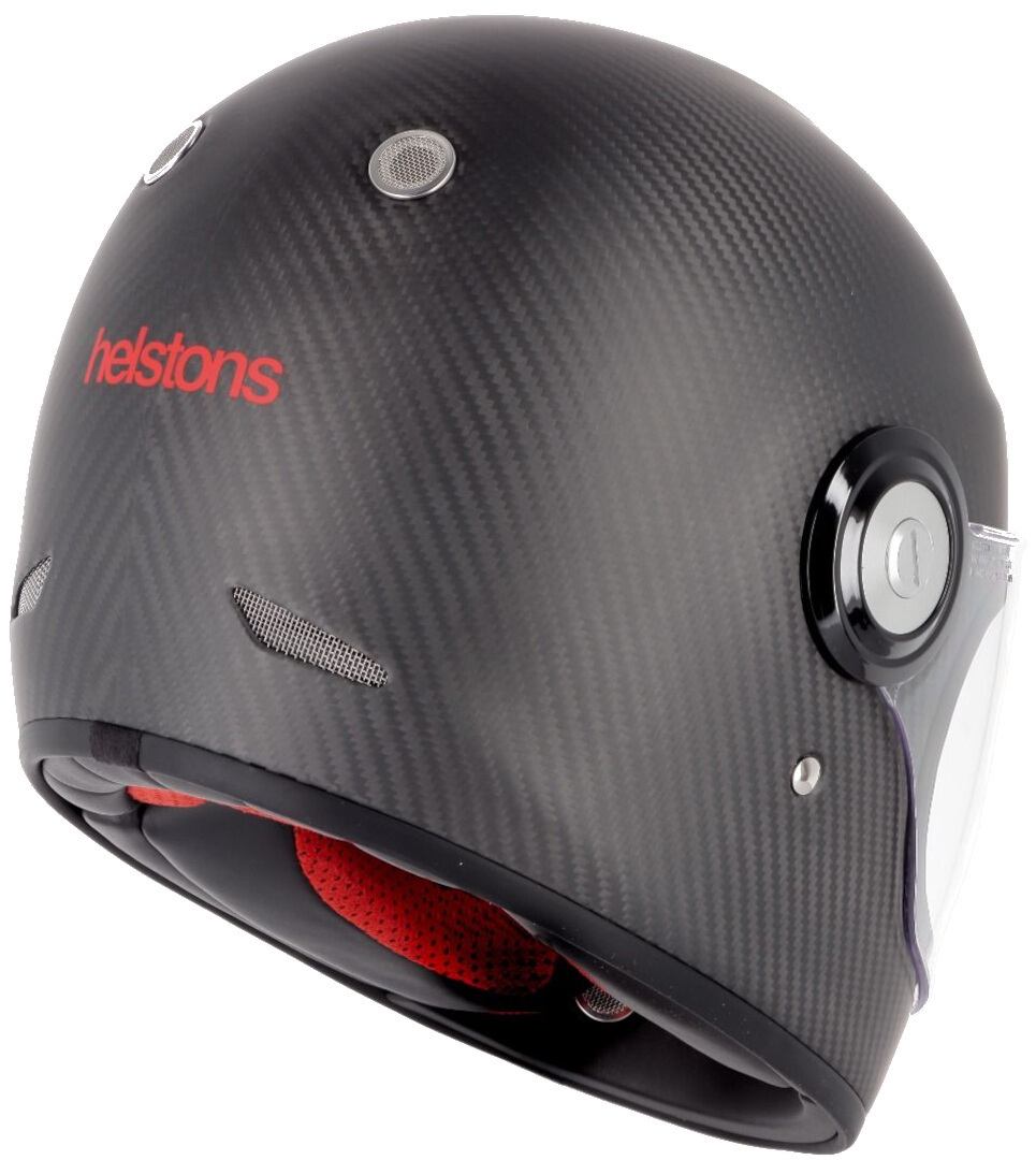 Side view of Helstons Naked Full Face Mat Carbon Helmet