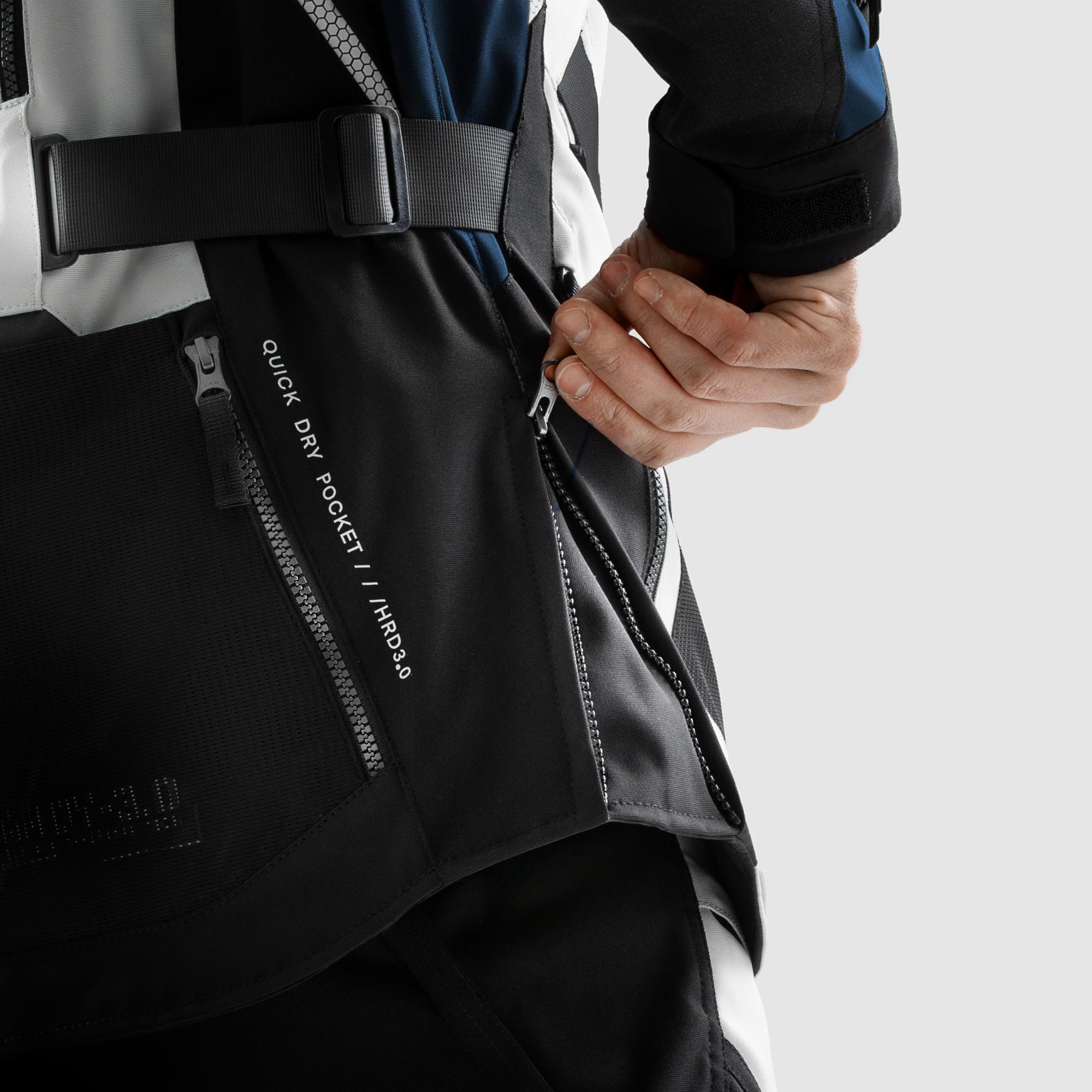 Side view of Rebelhorn Hardy 3.0 waterproof Motorcycle Textile Jacket