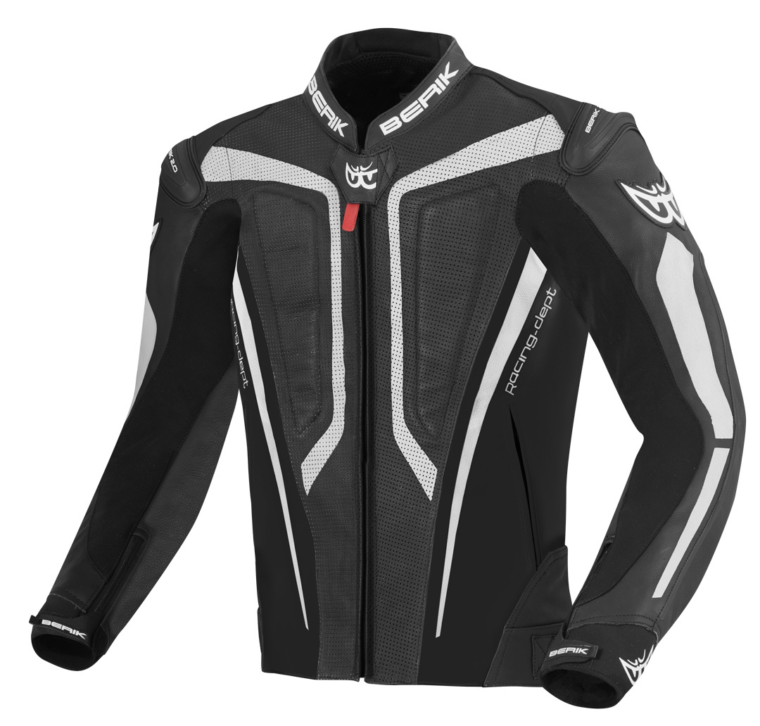 Berik Street Pro Motorcycle Leather Jacket black/white 60 Figure 1