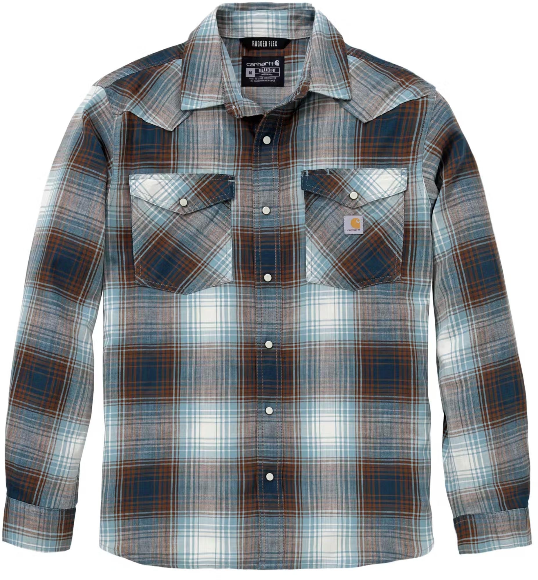 Carhartt Montana Bozeman Relaxed Plaid Camicia blu/marrone S Figura 1
