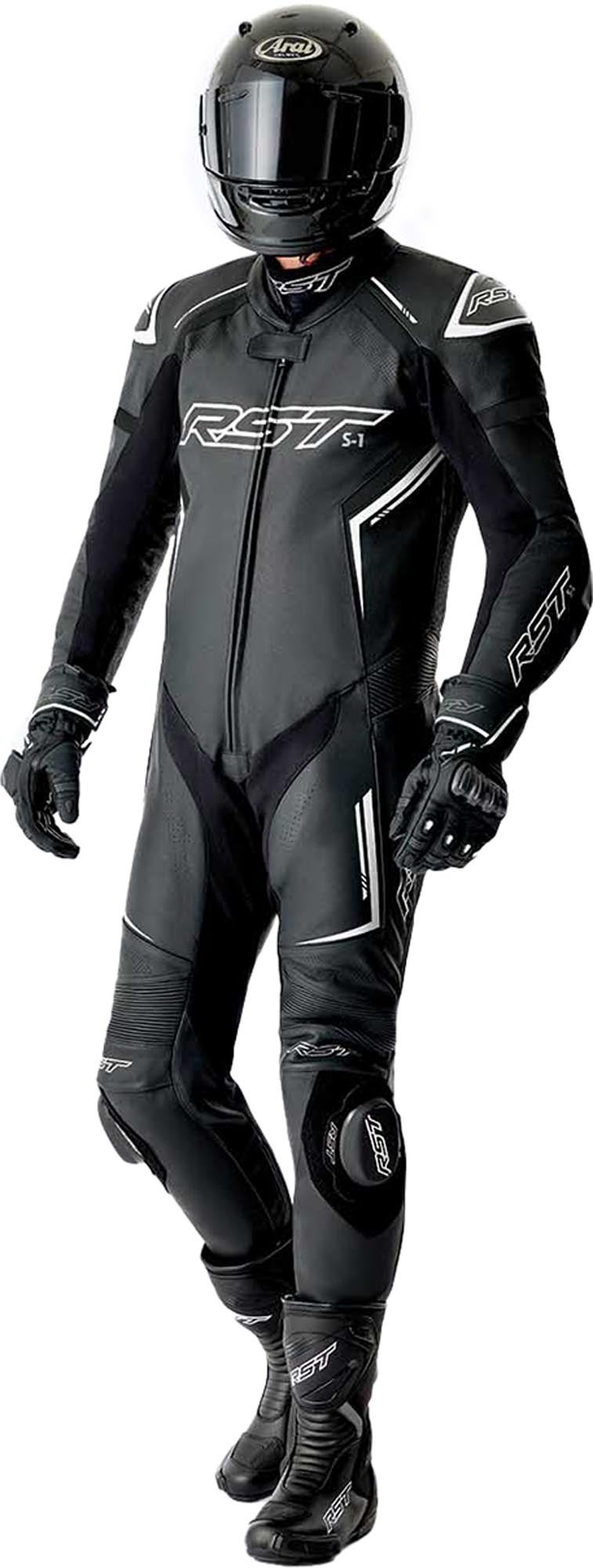 RST S1 D3O geperforeerd eendelig leren motorfietspak zwart/wit XS Figuur 11