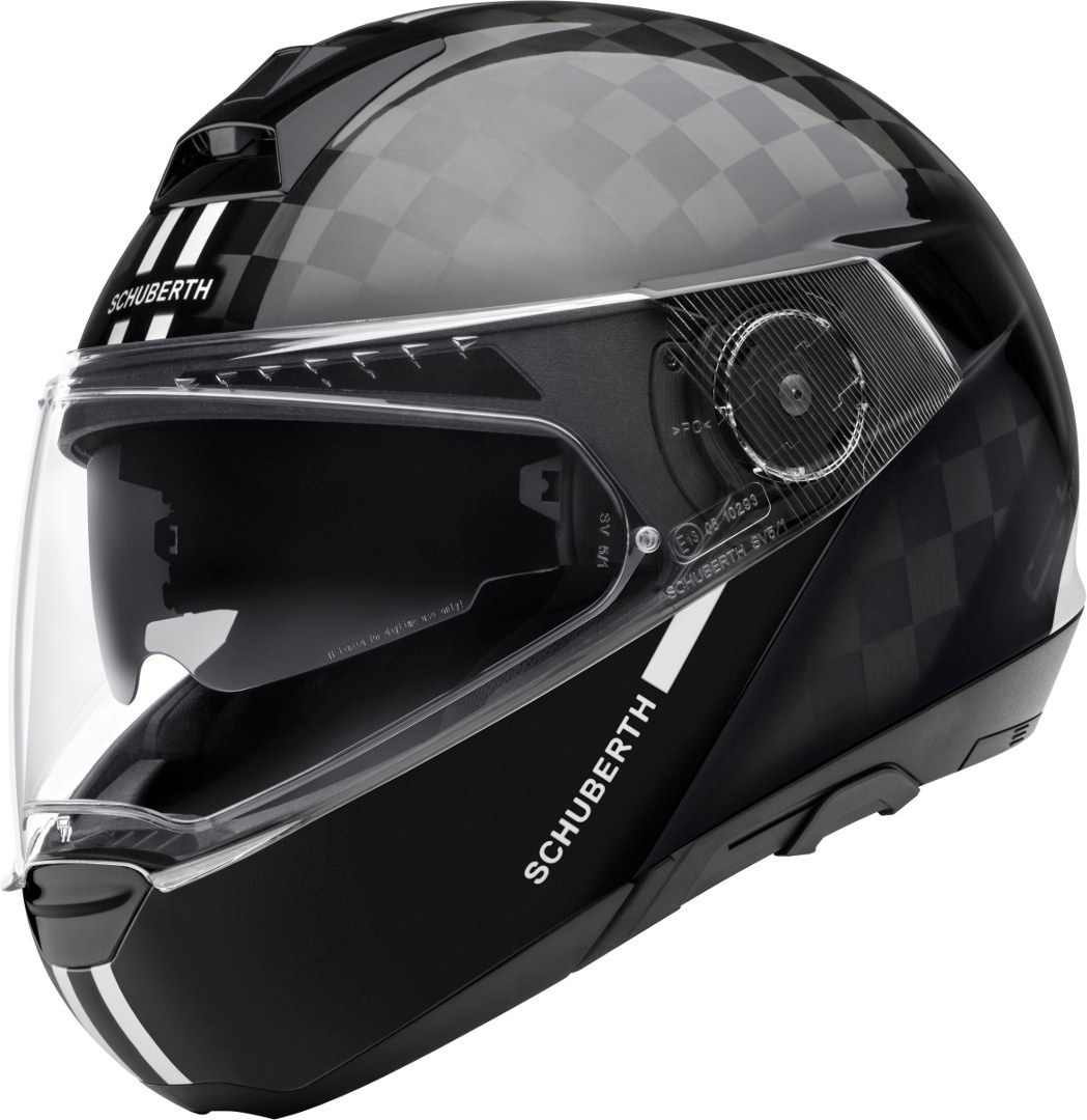 Schuberth C4 Pro Carbon Fusion Casque Noir/Blanc M (57) Figure 1