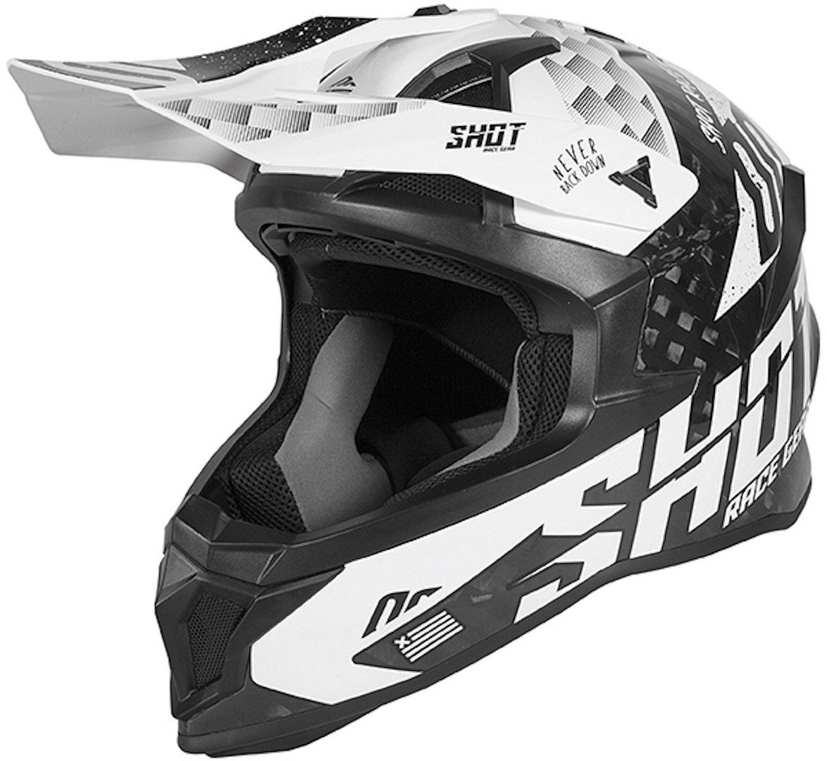 Shot Lite Carbon Rush Motocross Helm schwarz L (59/60) Abbildung 1