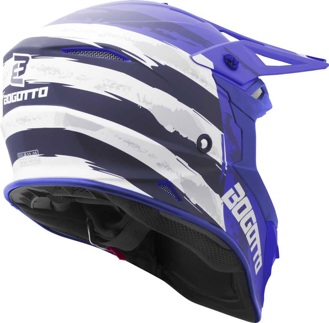 Bogotto V337 Wild-Ride Cască cu cruce Albastru/Negru/Alb M Figura 2