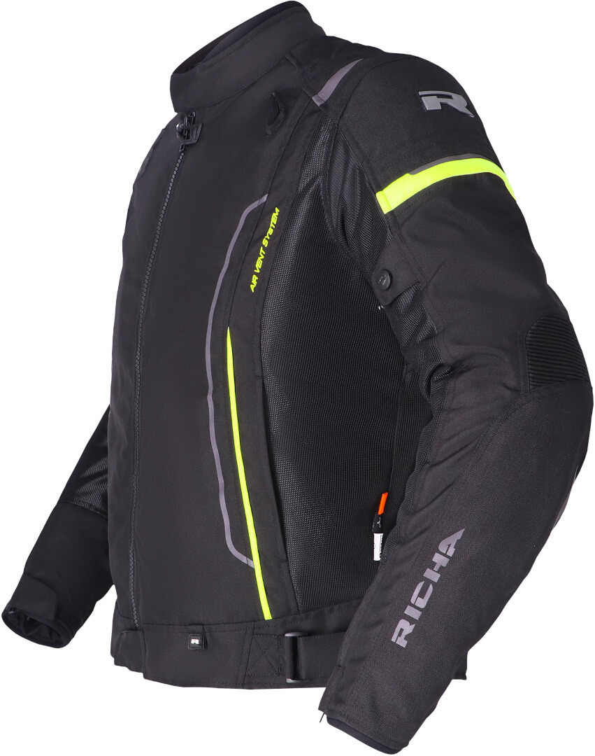 Richa Airstream 3 waterproof Motorcycle Textile Jacket black/yellow L Figure 2