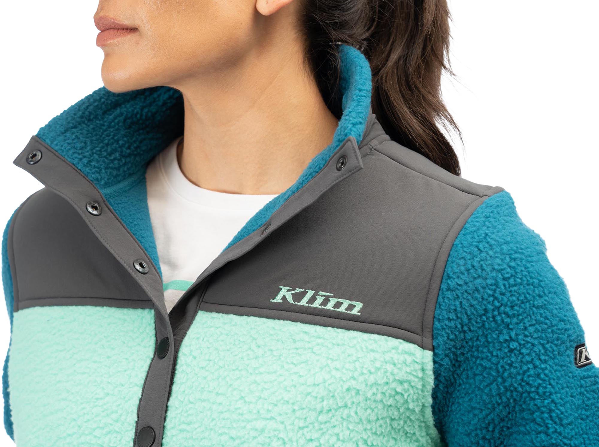 Klim High Pile Mountain Damen Fleece Pullover grün/blau XS Abbildung 4