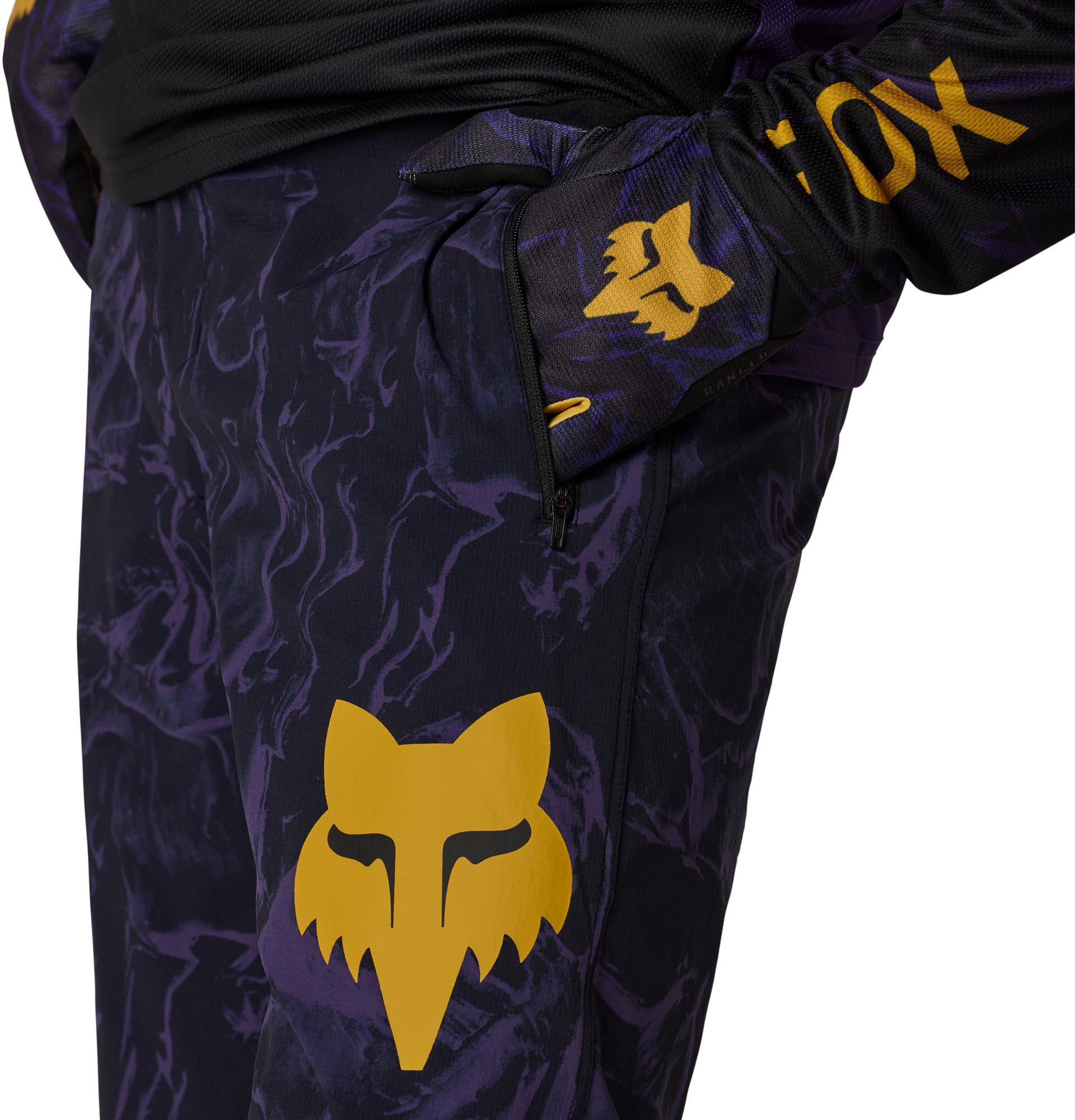 FOX Ranger Image Print Calça de bicicleta roxo 34 Figura 4