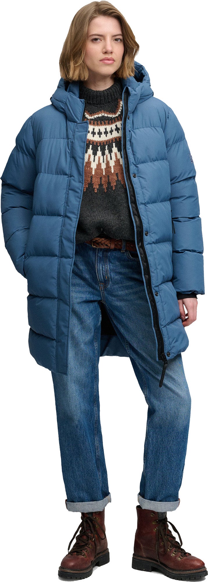 Superdry & Co Sporty Ladies Quilted Jacket blue XL Figure 8