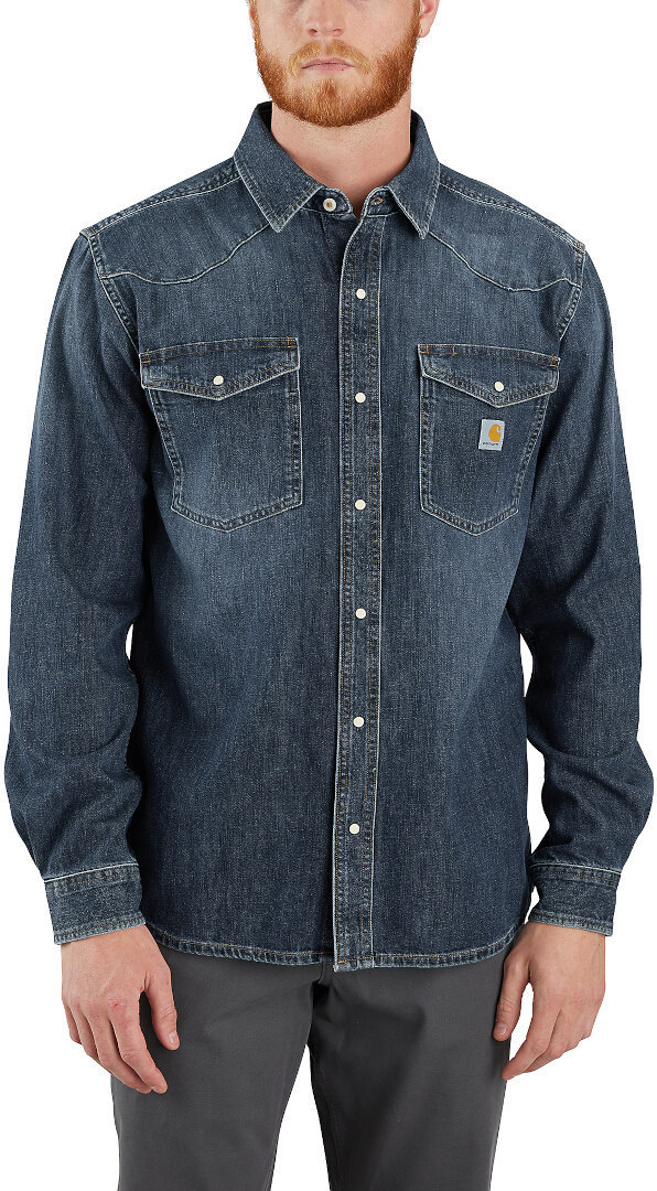 Carhartt Montana Relaxed Fit Denim Long-Sleeve Snap Front Tricou XL Figura 3