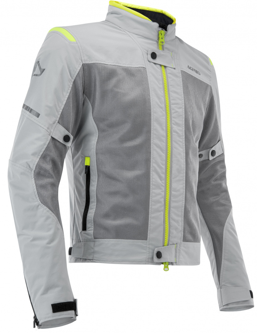 Acerbis Ramsey Vented Ladies Motorcycle Textile Jacket grey/yellow S Figure 1