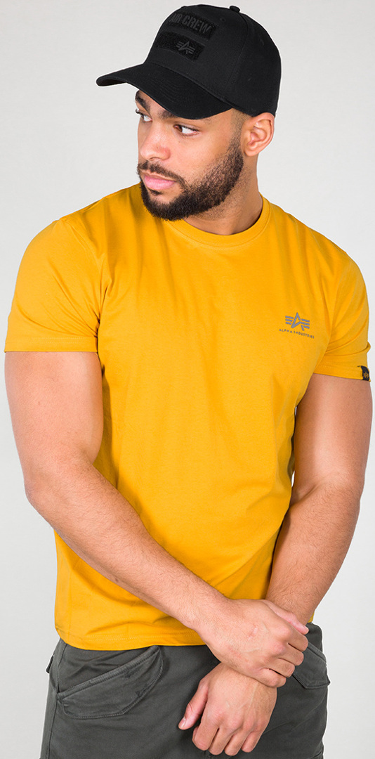 Alpha Industries Basic T Small Logo T-paita keltainen/harmaa S Kuva 1