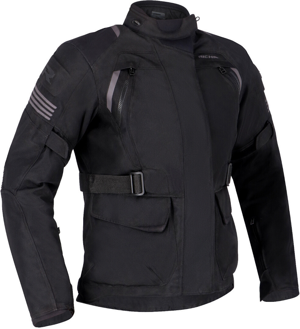 Richa Phantom 3 imperméable à l’eau dames moto textile veste noir 6XL Figure 1