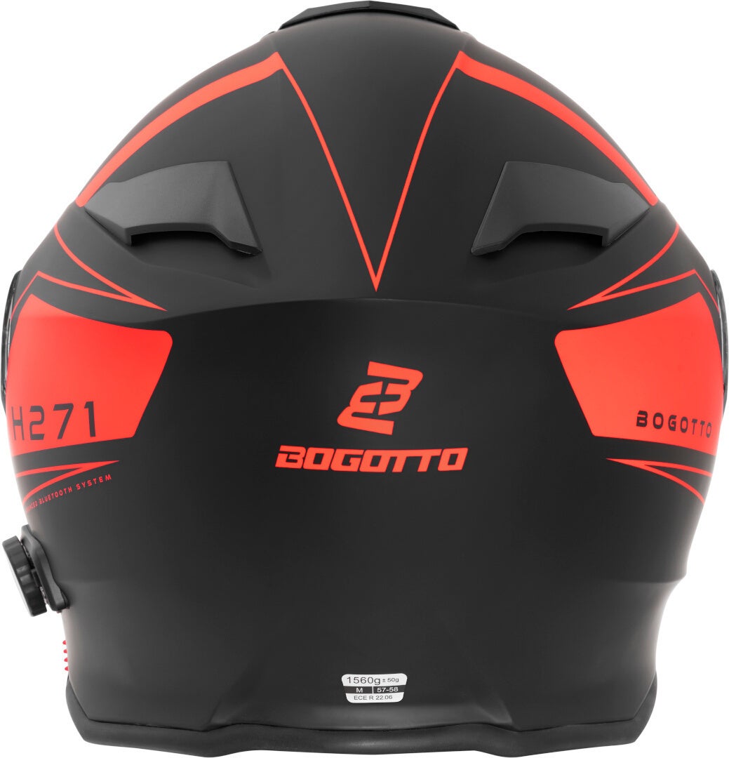 Bogotto H271 BT Taog Bluetooth Hjelm sort mat/orange L Figur 6