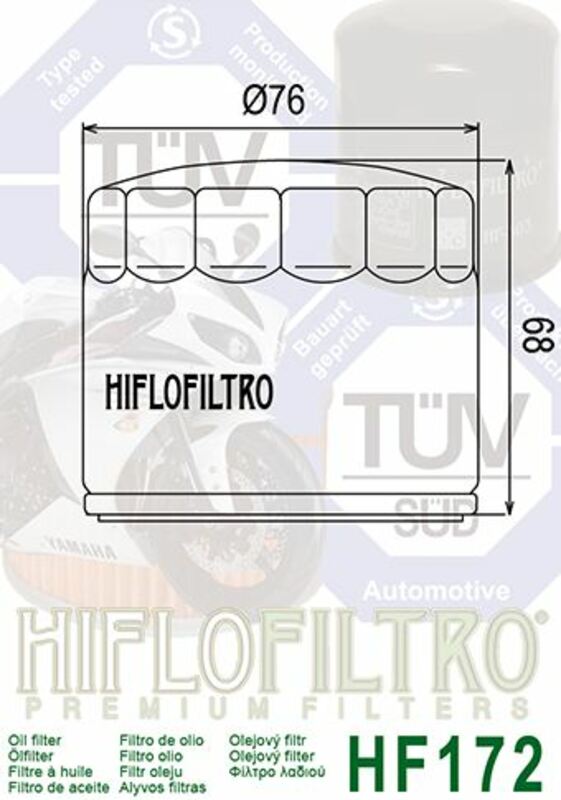 Hiflofiltro Chrome oljefilter - HF172C Figur 3