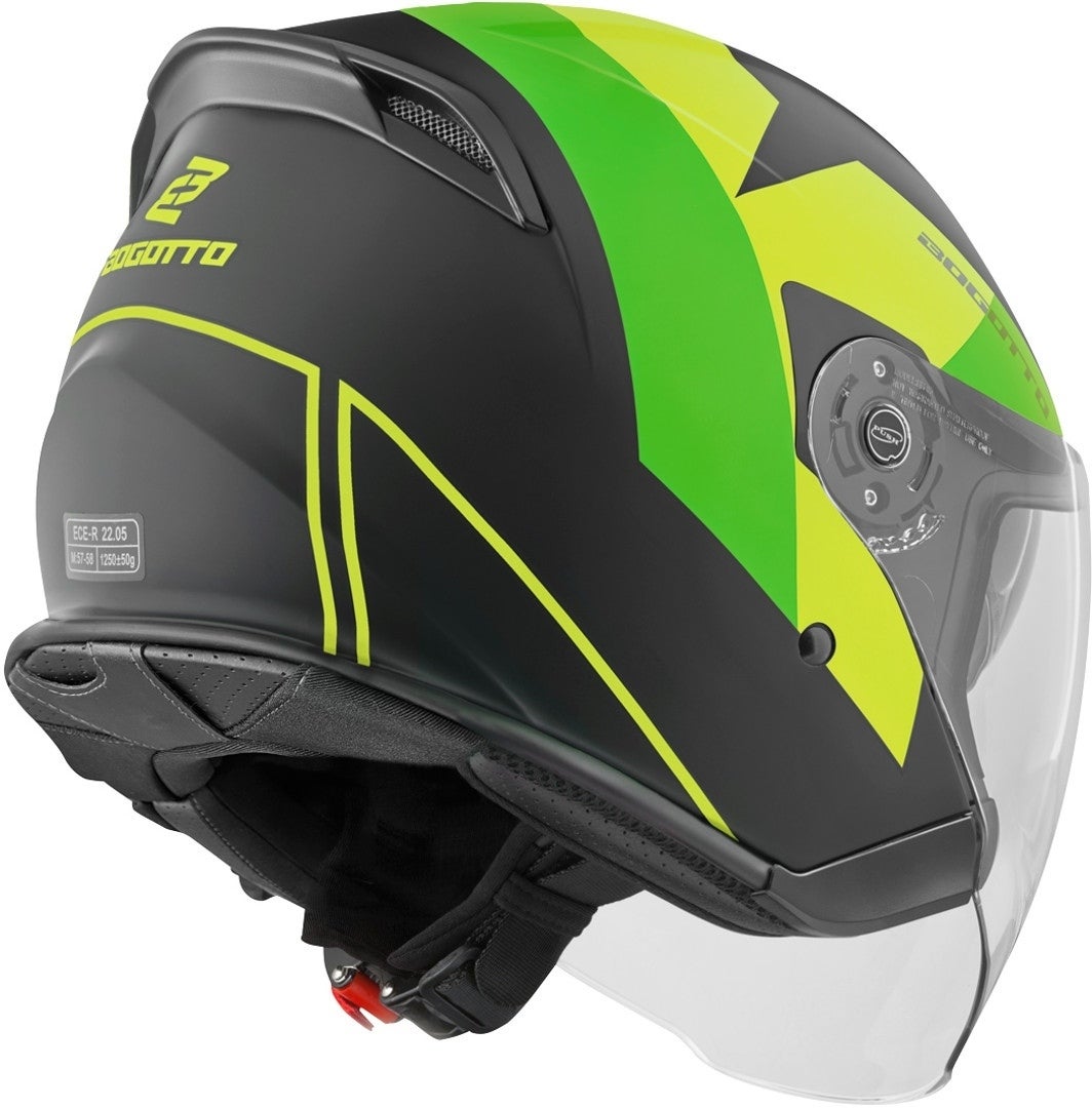 Bogotto V586 Detri BT Casque Bluetooth Jet noir/vert S (55/56) Figure 3