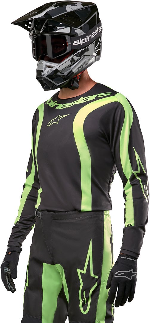 Alpinestars Fluid Lurv Motocross trøje sort/gul M Figur 4