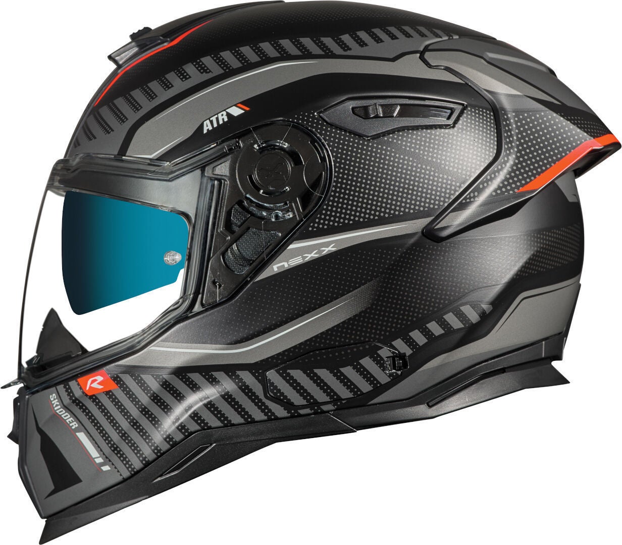 Nexx SX.100R Skidder Casco nero/grigio/rosso S (55/56) Figura 1