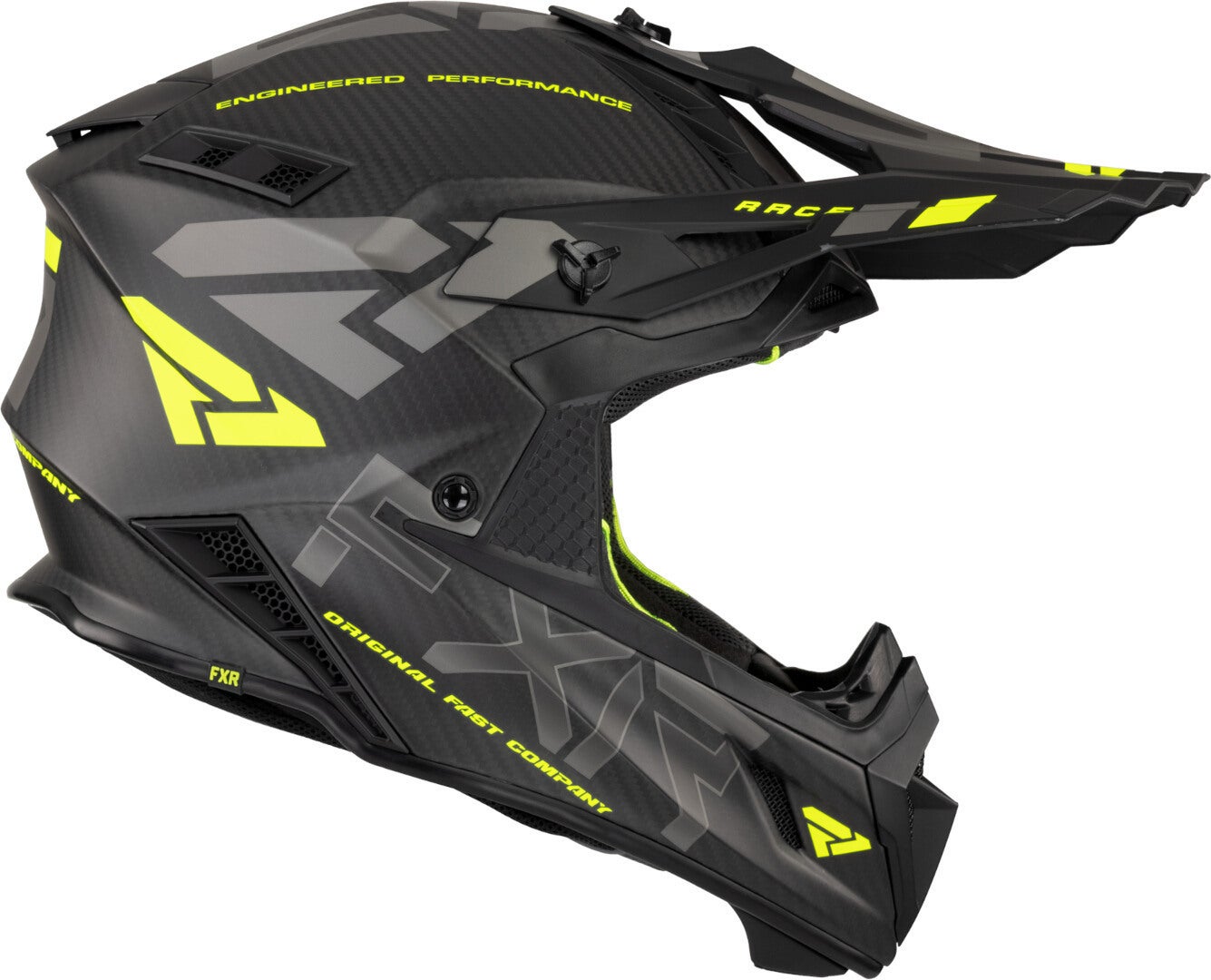 FXR Helium Carbon 2023 Motocross hjelm sort/grå/gul XXL (63/64) Figur 4