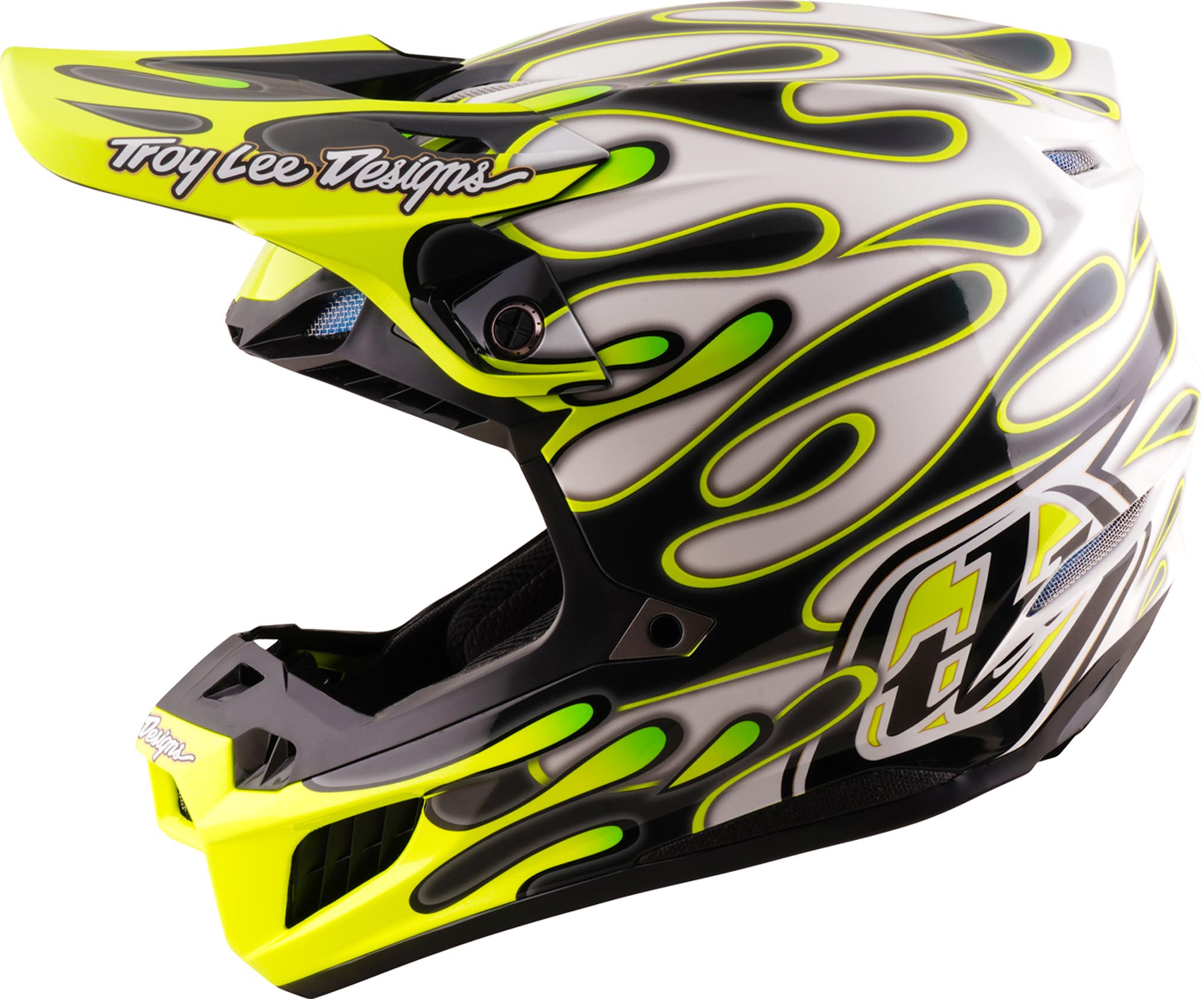 Troy Lee Designs SE5 Composite MIPS Overspray Neon Motokrosová prilba L (58/59) Obrázok 7