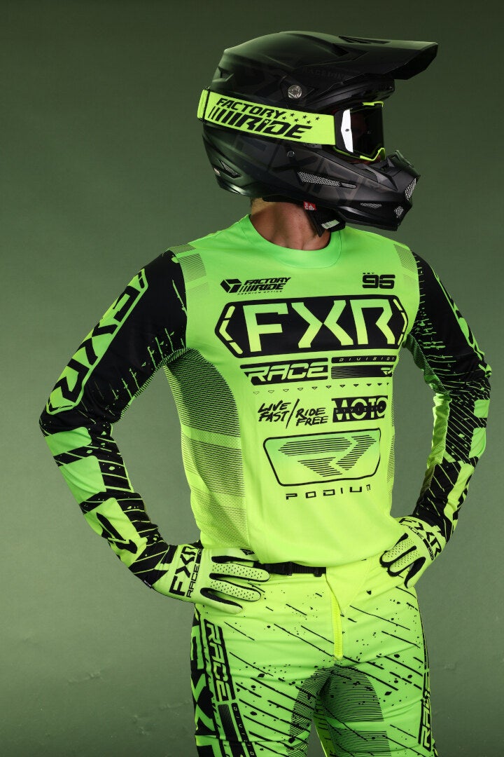 FXR Podium 2025 Motokrosový dres Jedovatě zelená/černá XL Obrázek 3