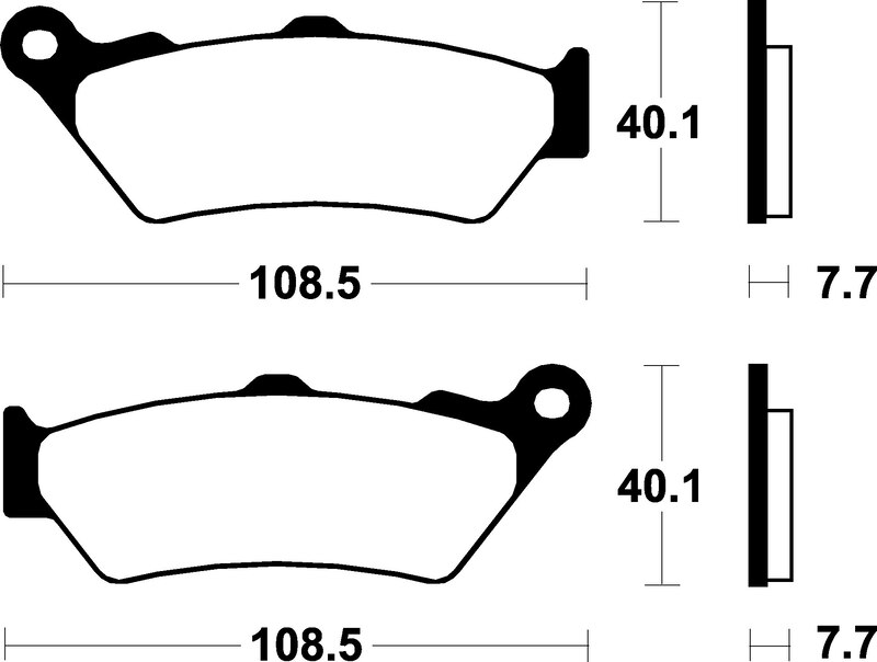 TECNIUM MX/ATV sintrade metallbromsbelägg - MOR174 Figur 1