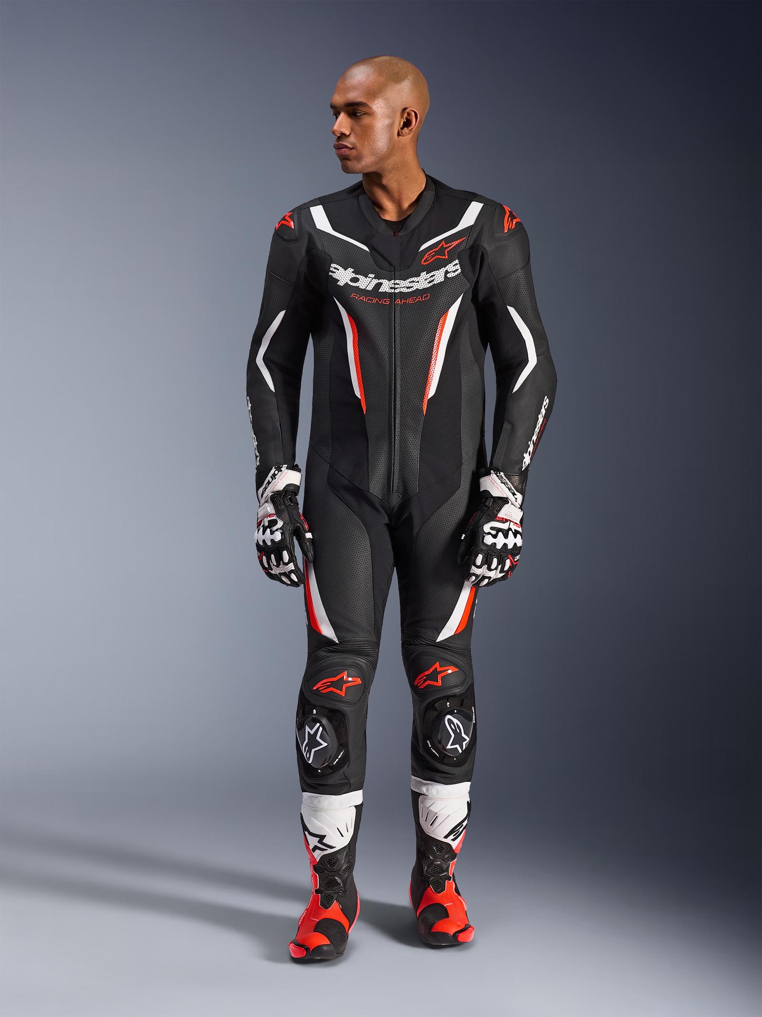 Side view of Alpinestars GP Force V2 1-Piece Motorcycle Leather Suit
