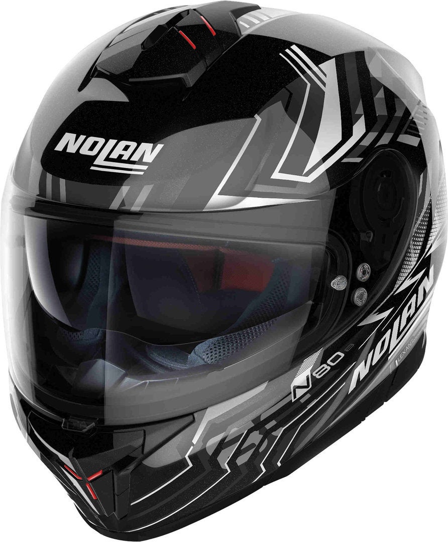Nolan N80-8 Turbolence N-Com Hjelm sort/grå/sølv L (60) Figur 1