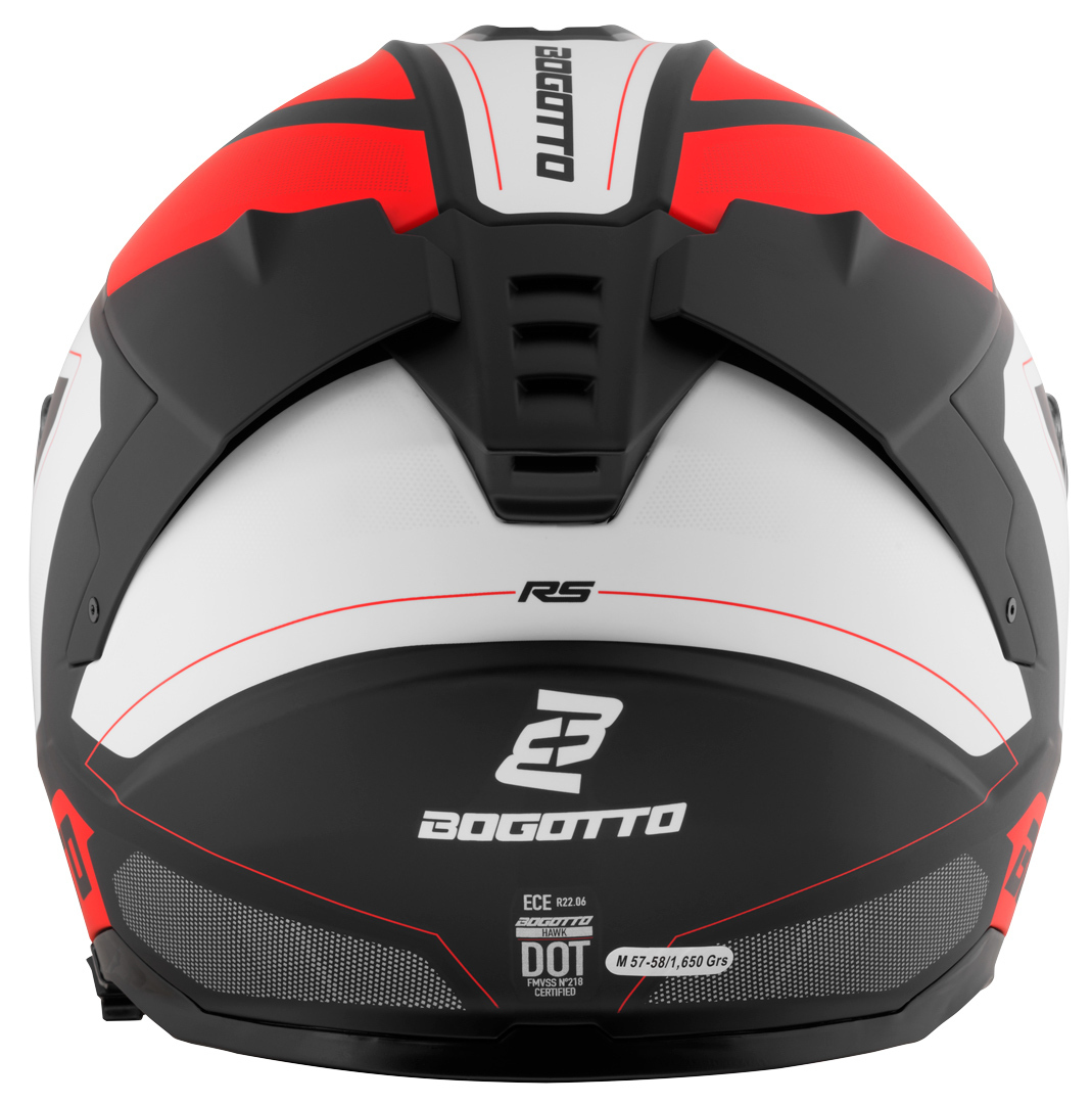 Bogotto FF122 BGT Casco Rosso/Bianco M Figura 6