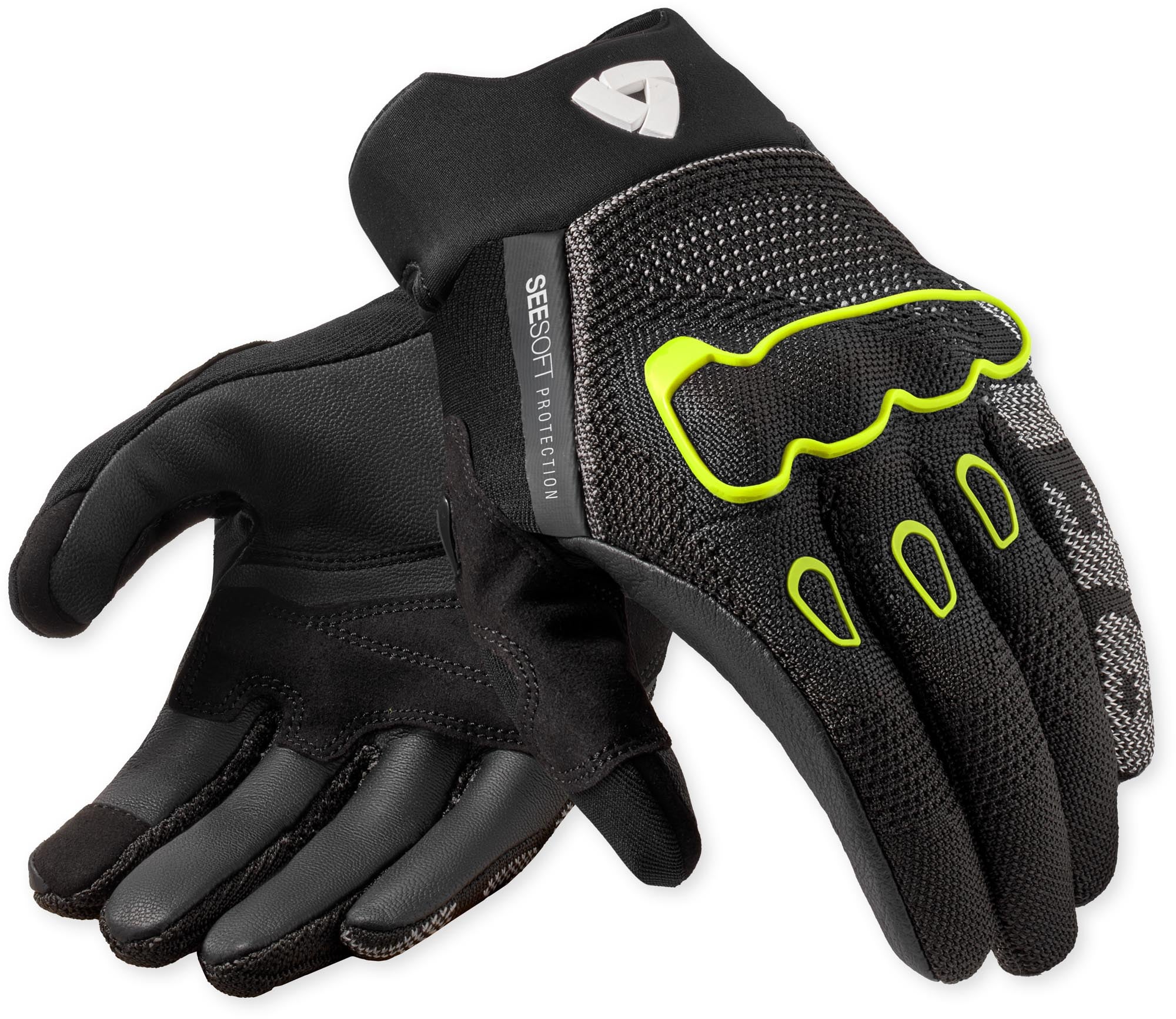 Revit Hyperspeed 3 Motorcykelhandsker sort/neon-gul 2XL Figur 1