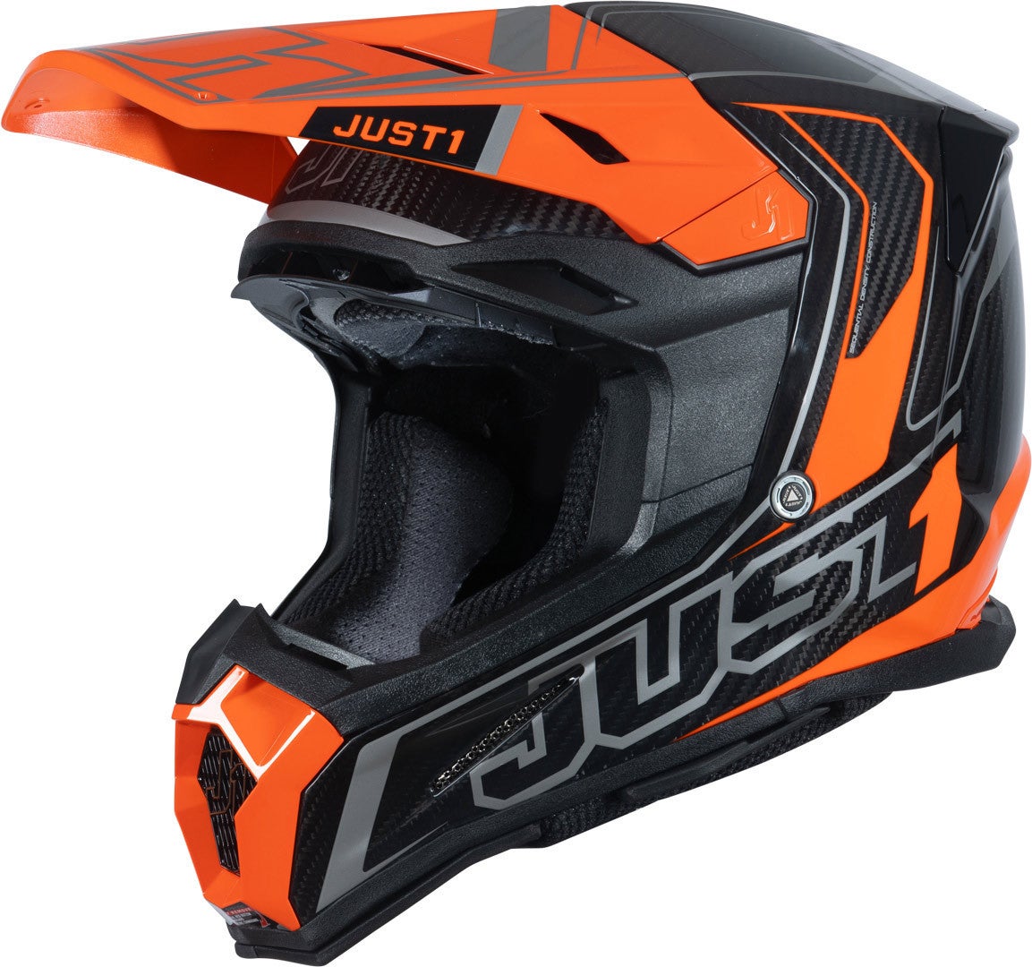 Just1 J22 Carbon Fluo 2.0 Motocross hjelm orange/sort L (59/60) Figur 1