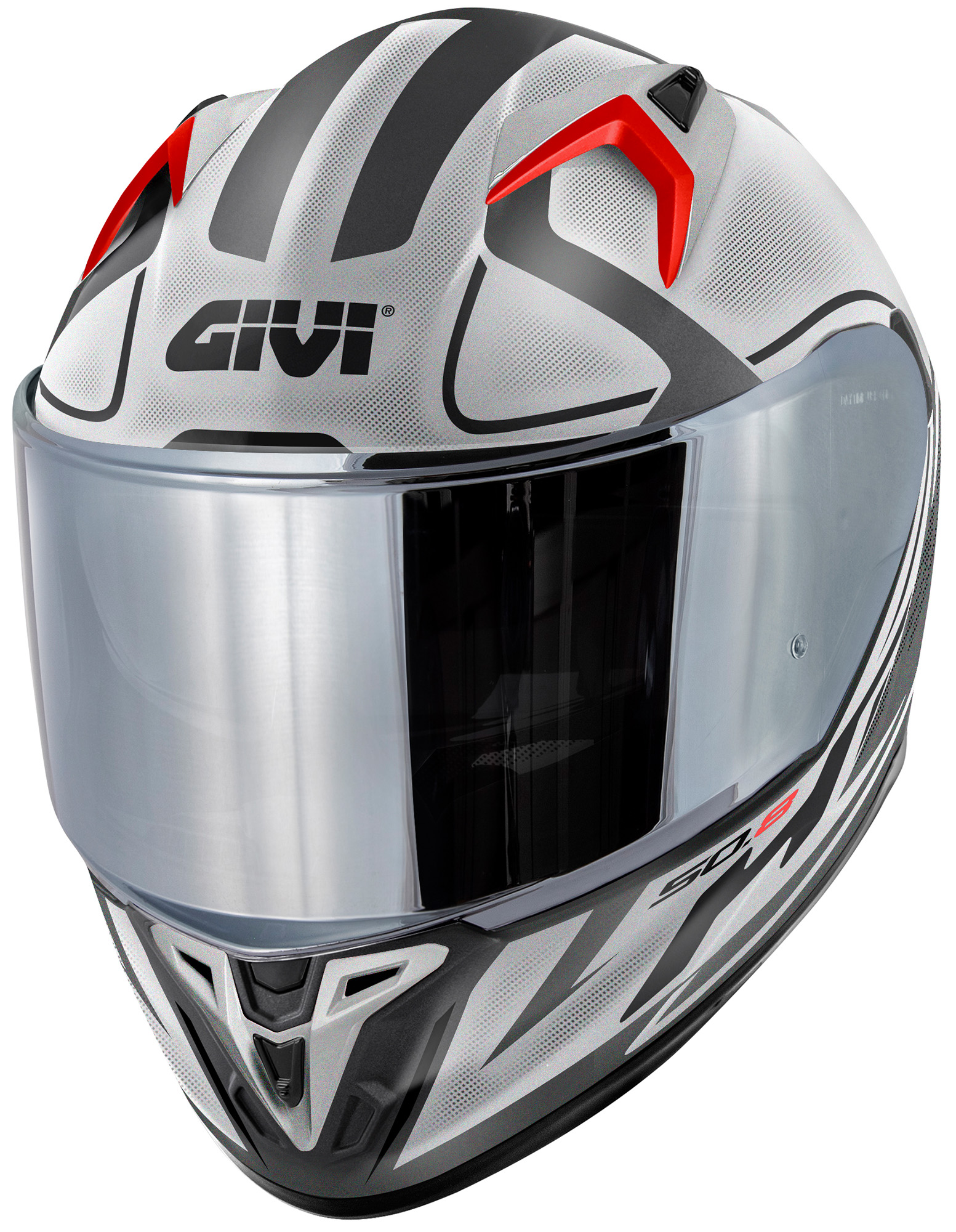 GIVI 50.8 Brave Casco nero opaco/titanio/argento XL Figura 1