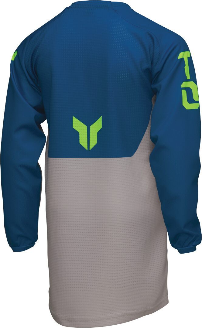 Thor Launchmode Forge Maillot de motocross pour jeunes bleu/gris XS Figure 3